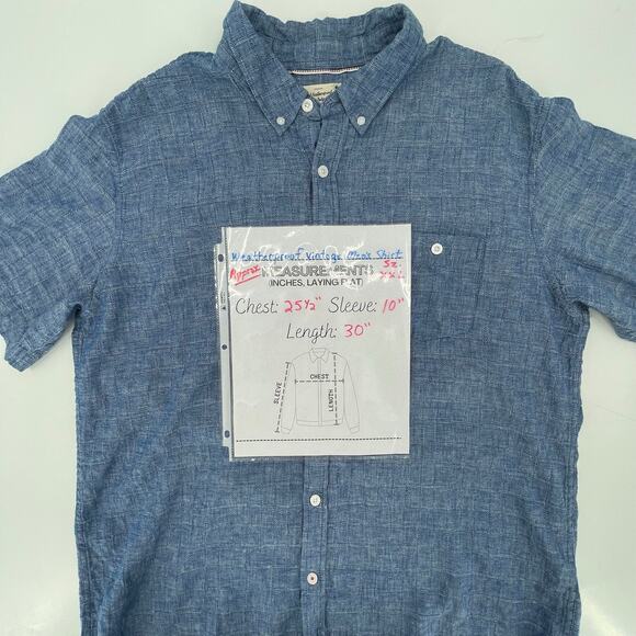 Weatherproof Vintage Men's Washable Linen Blend Button Down Shirt, Sz. XXL - Picture 9 of 9